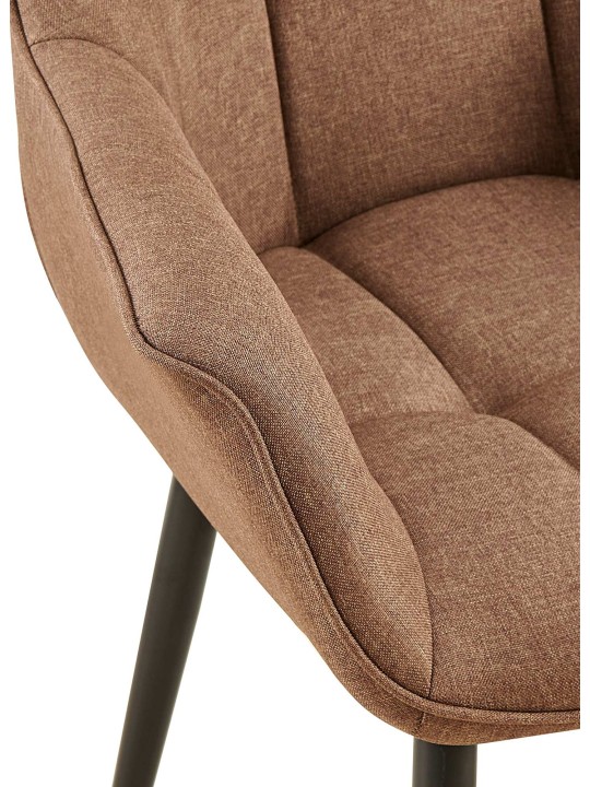 Jedálenská stolička Roseville látka, šedohnedá