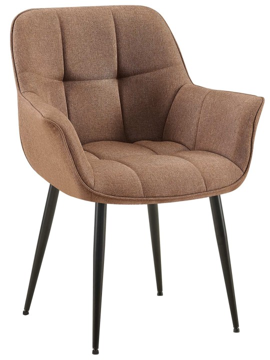 Jedálenská stolička Roseville látka, šedohnedá