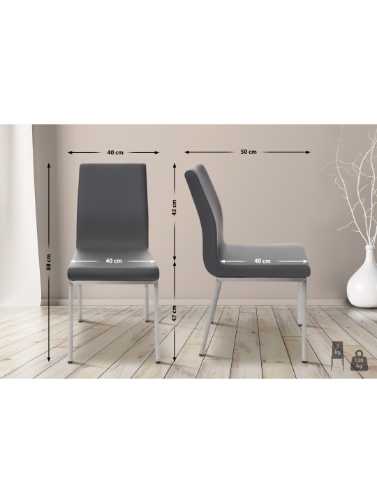 Jedálenská stolička Colmar, sivá