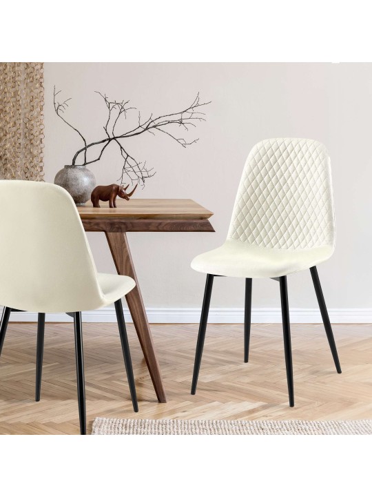 Stolička Giverny látka, krémová