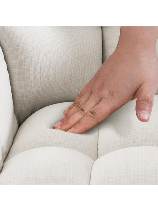 Barová stolička Damaso E látka so 4-stopovým rámom, biela