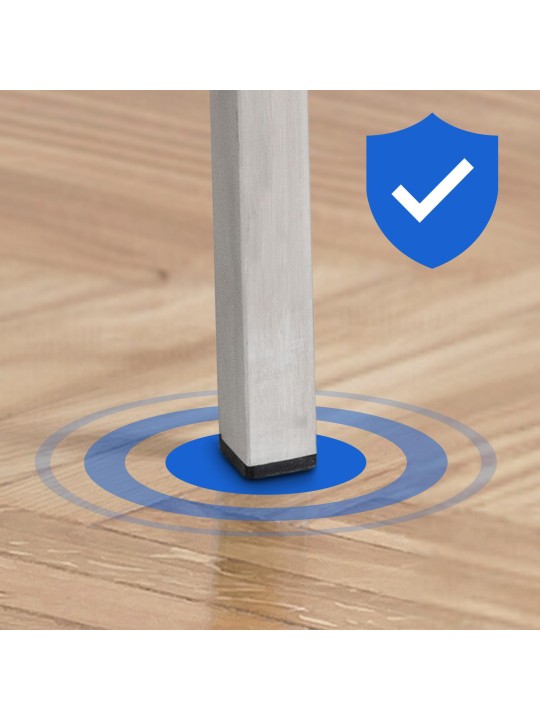 Barová stolička Damaso E látka so 4-stopovým rámom, modrá