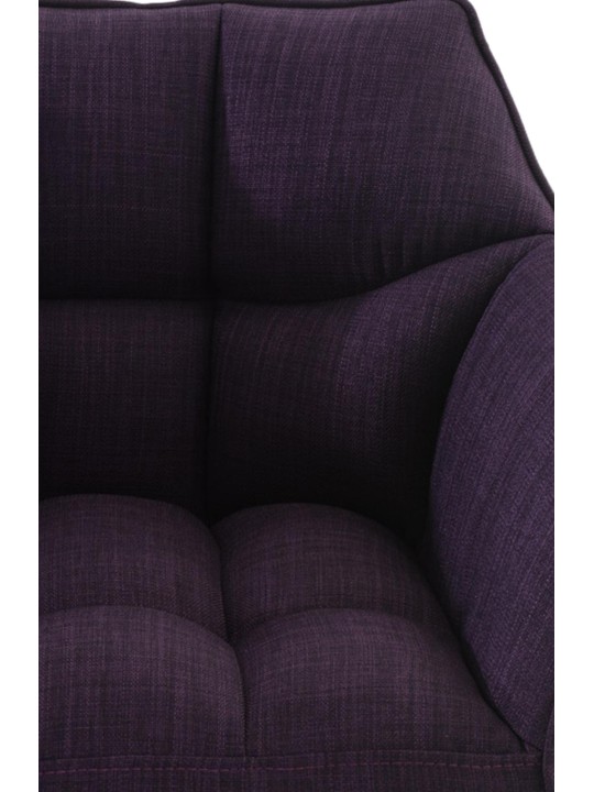 Barová stolička Damaso B látka so 4-stopovým rámom, fialová