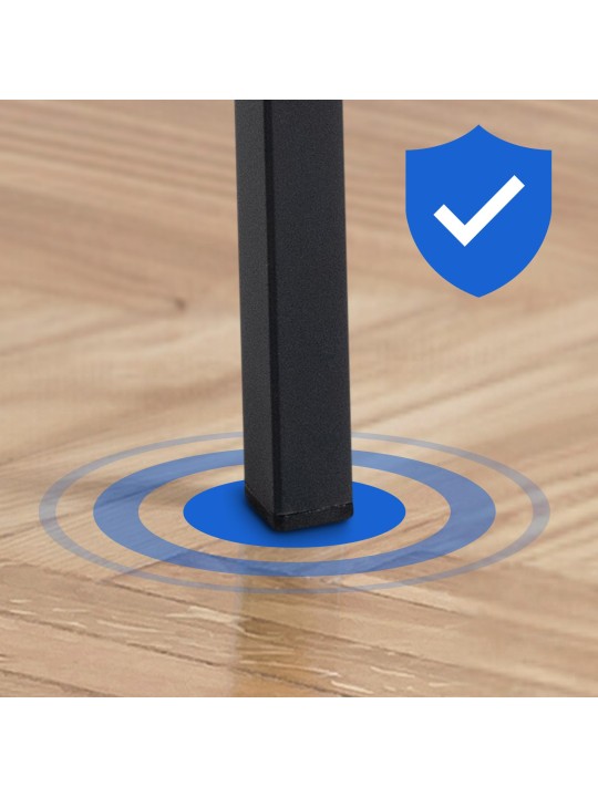 Barová stolička Damaso B látka so 4-stopovým rámom, biela