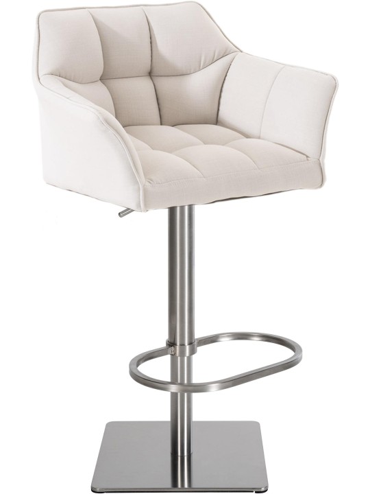 Barová stolička Damaso E látka, biela