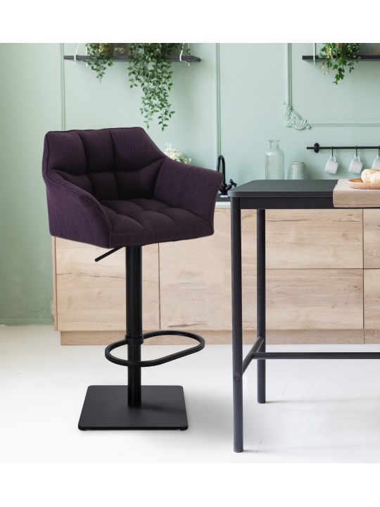 Barová stolička Damaso B látka, fialová
