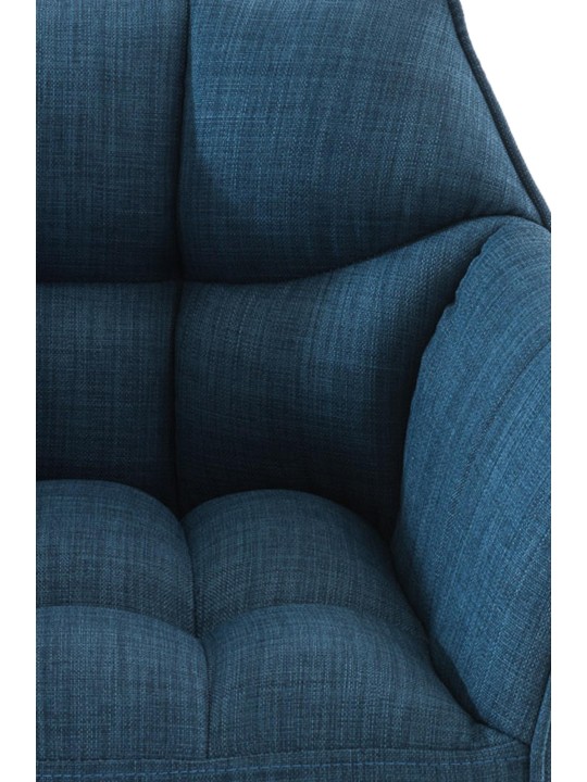 Barová stolička Damaso W látka, modrá