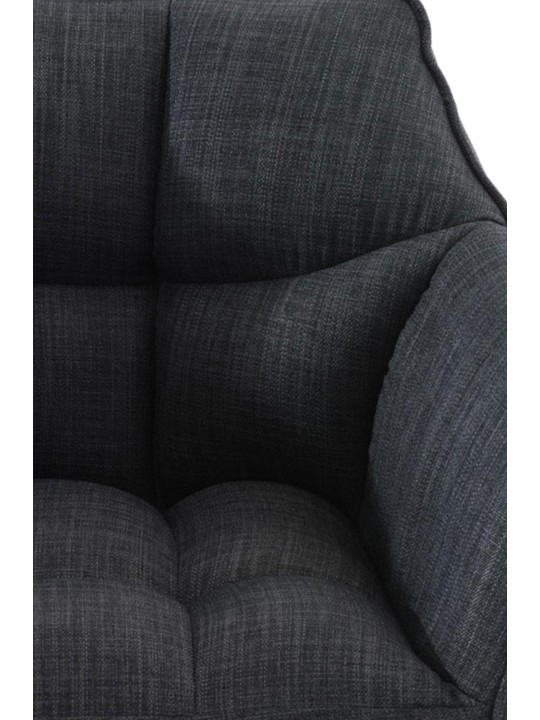 Barová stolička Damaso W látka, tmavosivá