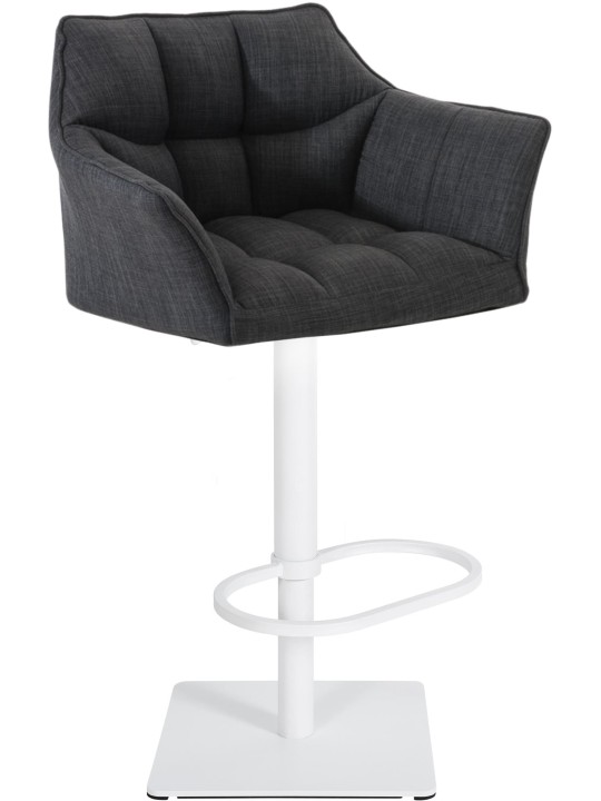 Barová stolička Damaso W látka, tmavosivá