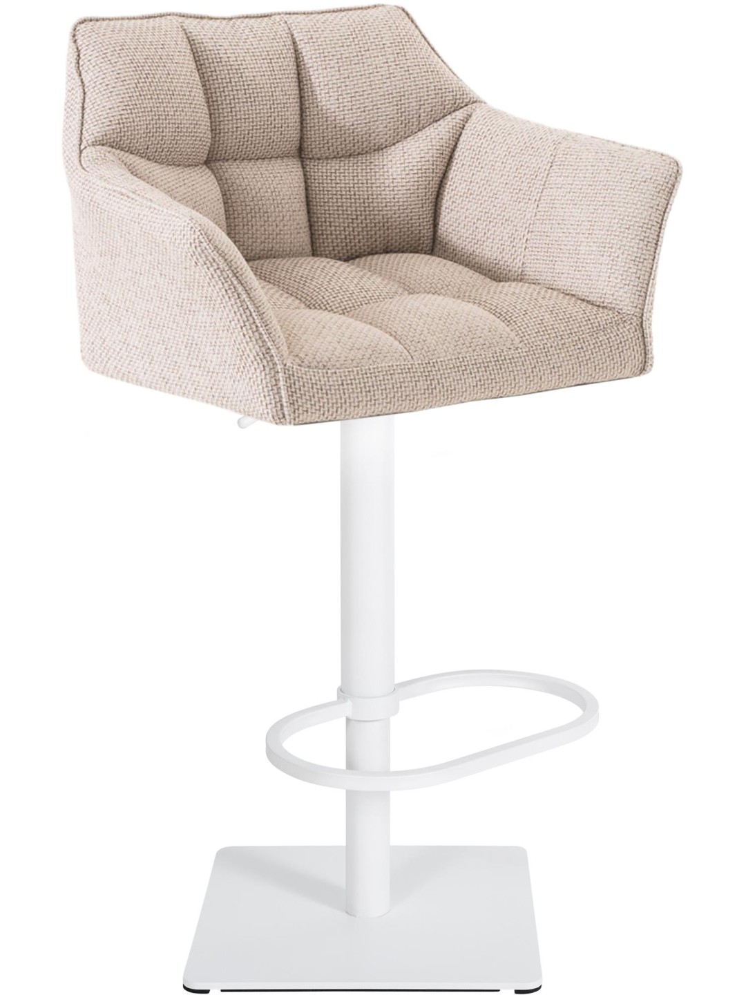 Barová stolička Damaso W látka, slonová kosť