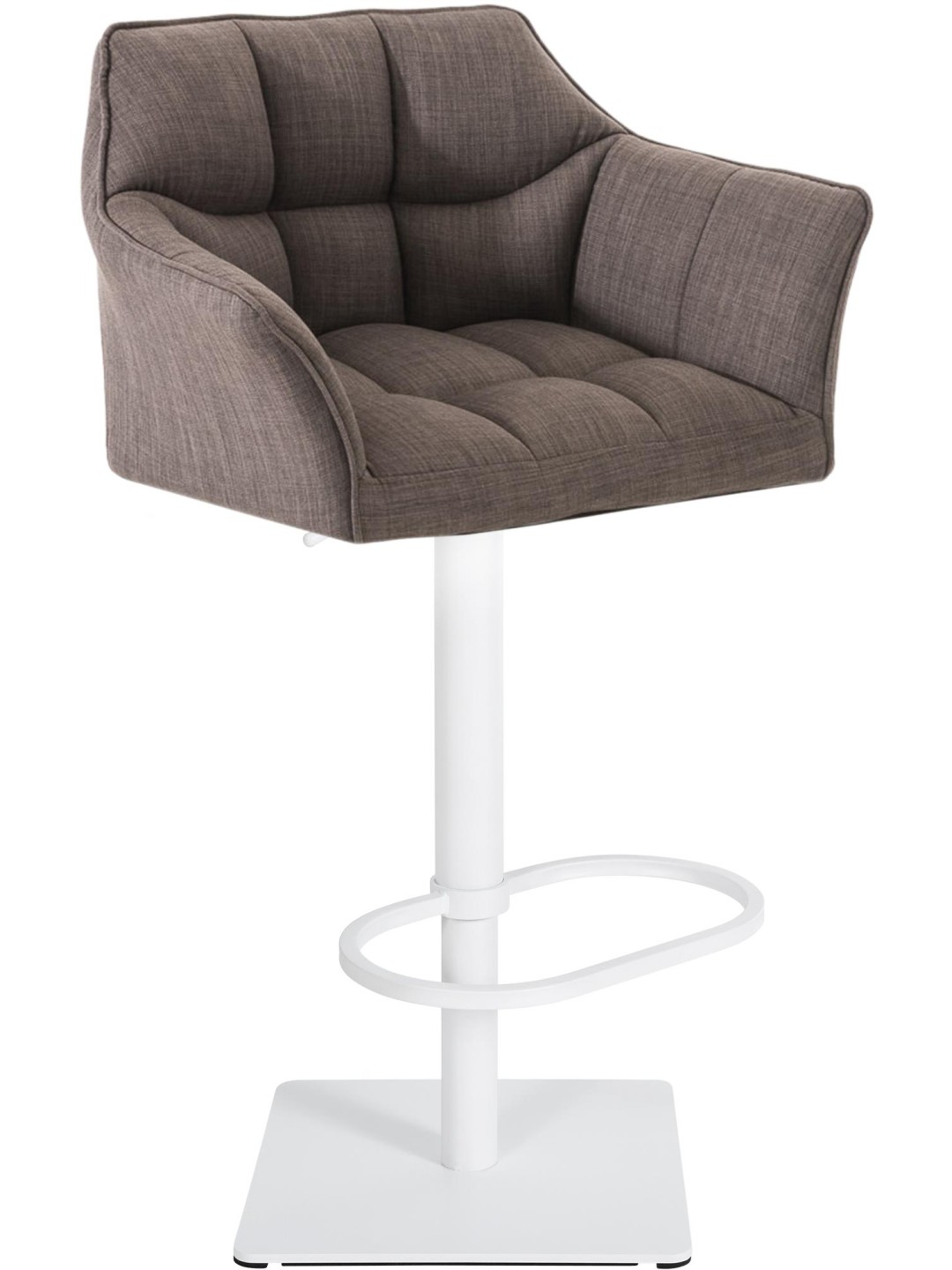 Barová stolička Damaso W látka, sivá