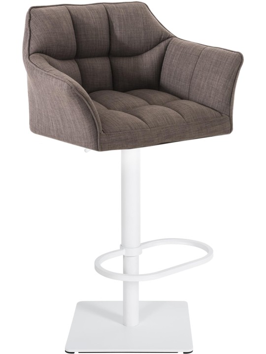 Barová stolička Damaso W látka, sivá