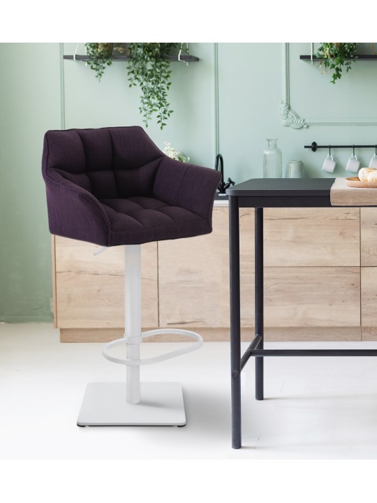 Barová stolička Damaso W látka, fialová