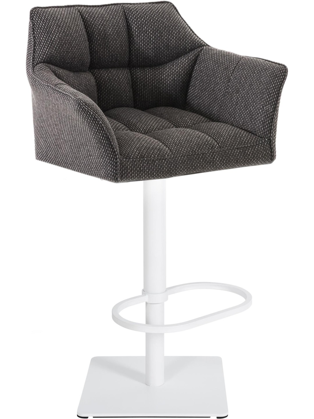 Barová stolička Damaso W látka, titanovo sivá