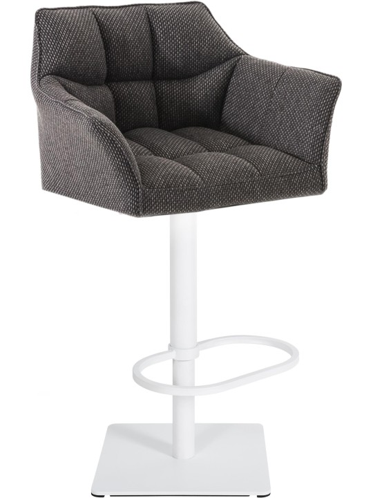 Barová stolička Damaso W látka, titanovo sivá