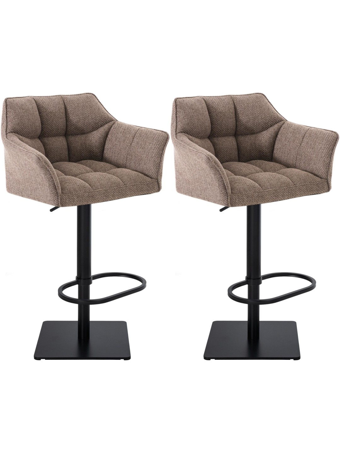 Sada 2 barových stoličiek Damaso látka, terakotovo hnedá