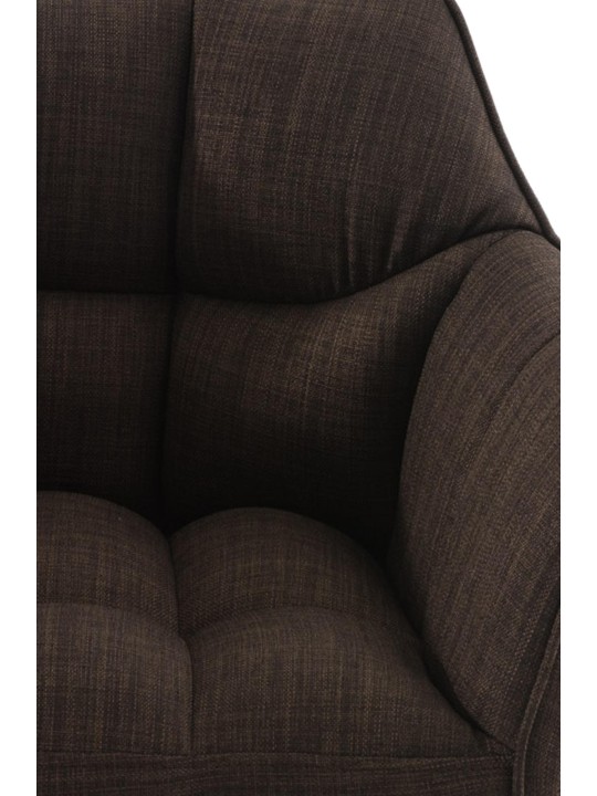 Sada 2 barových stoličiek Damaso látka, hnedá