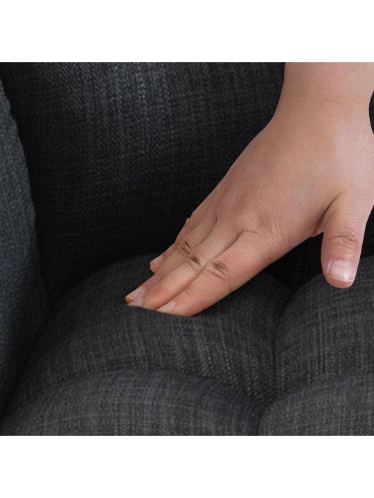 Sada 2 barových stoličiek Damaso látka, tmavosivá