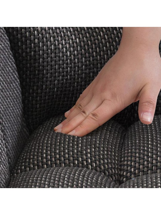 Sada 2 barových stoličiek Damaso látka, titanovo sivá