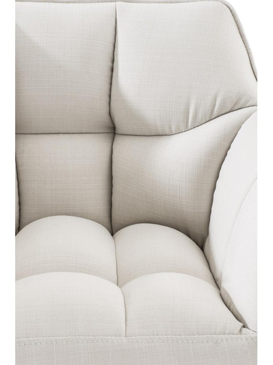 Sada 2 barových stoličiek Damaso látka, biela