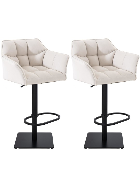 Sada 2 barových stoličiek Damaso látka, biela