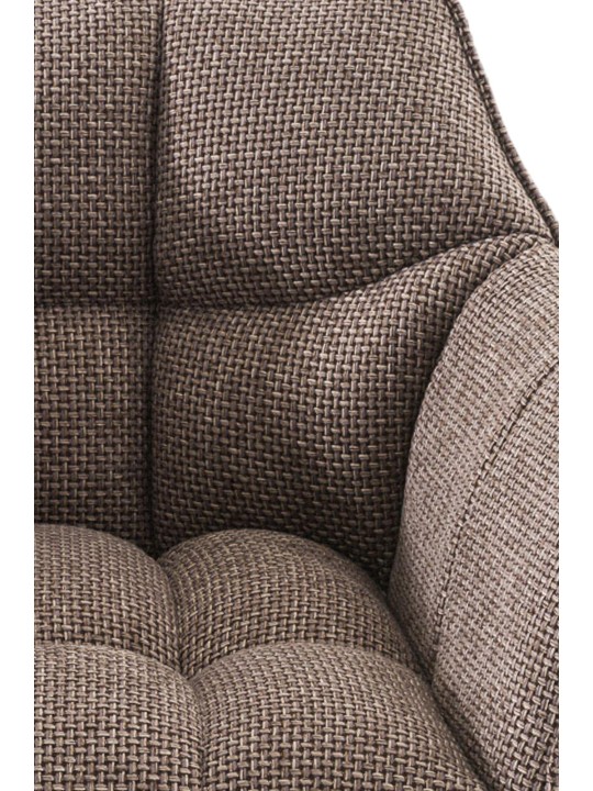 Sada 2 barových stoličiek Damaso látka nerez, terakotovo hnedá