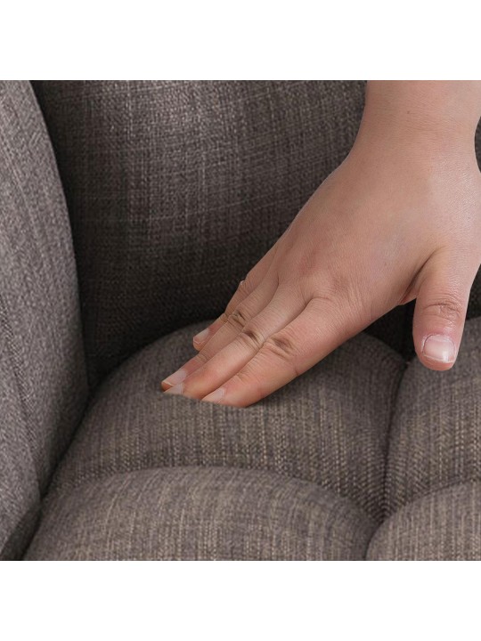 Sada 2 barových stoličiek Damaso látka nerez, sivá