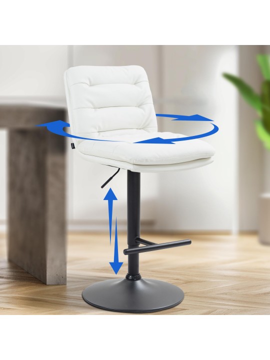 Barová stolička Damar z umelej kože, biela Barová stolička Damar z umelej kože, biela