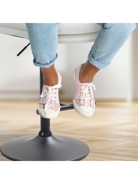 Barová stolička Damar z umelej kože, biela Barová stolička Damar z umelej kože, biela