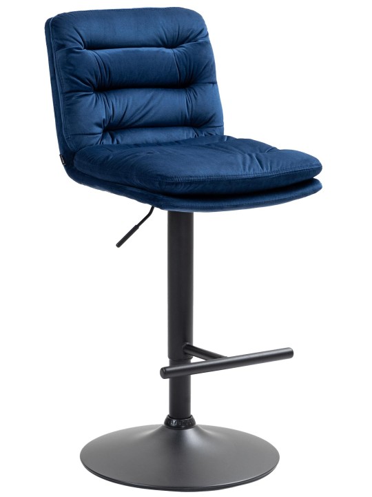 Barová stolička Damar velvet, modrá
