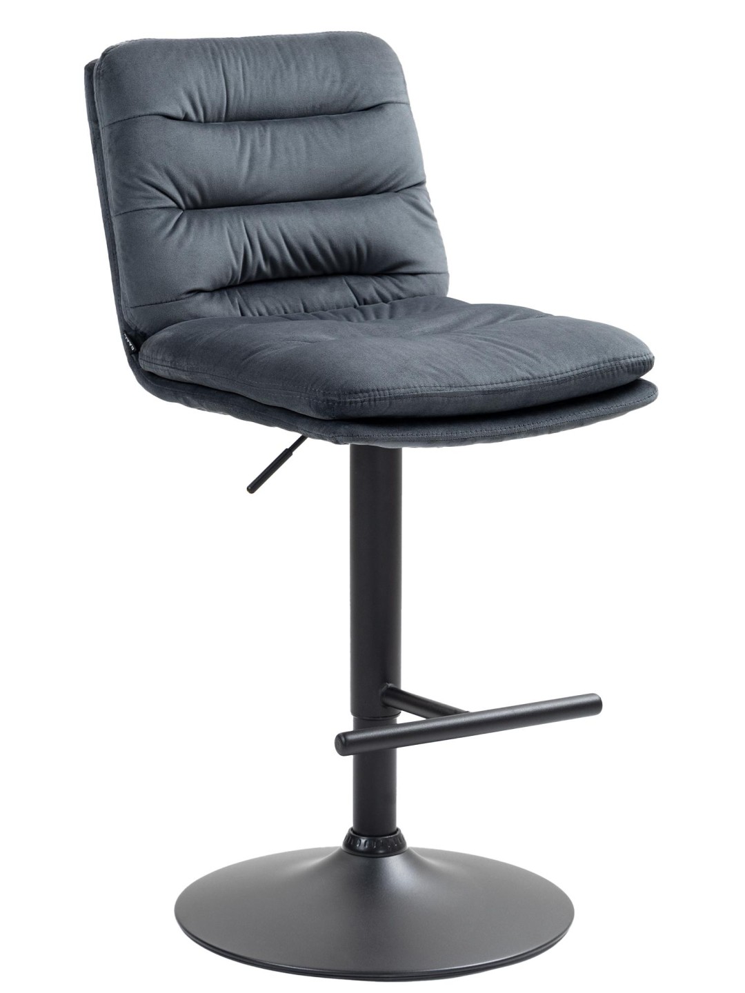 Barová stolička Damar velvet, tmavosivá