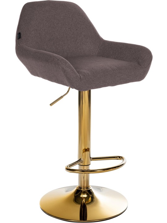 Barová stolička Braga Gold látka, hnedá