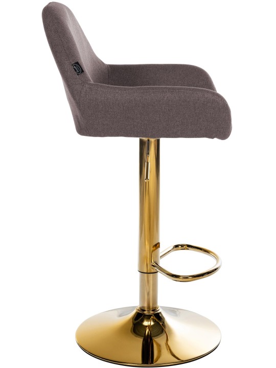 Barová stolička Braga Gold látka, hnedá