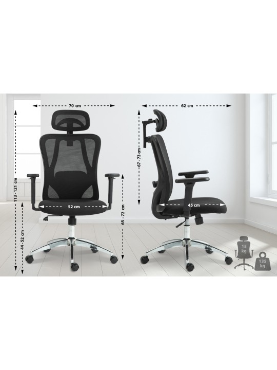 Kancelárske kreslo Bryden, čierna Kancelárske kreslo Bryden, čierna