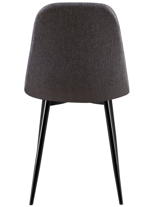 Sada 4 stoličiek látka Giverny, tmavosivá