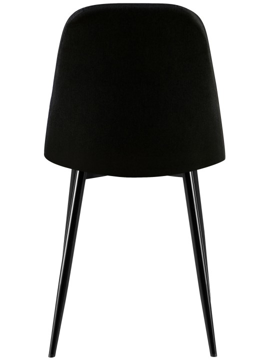 Sada 4 stoličiek látka Giverny, čierna