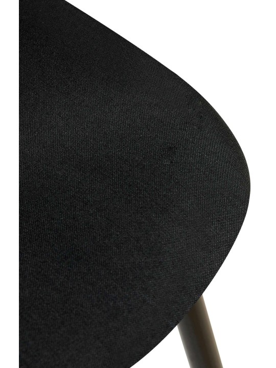 Sada 4 stoličiek látka Giverny, čierna