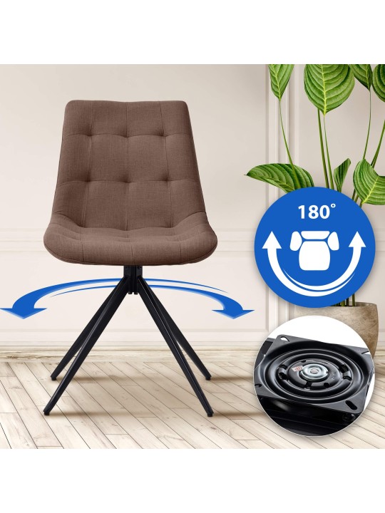 Jedálenská stolička Merna látka, šedohnedá