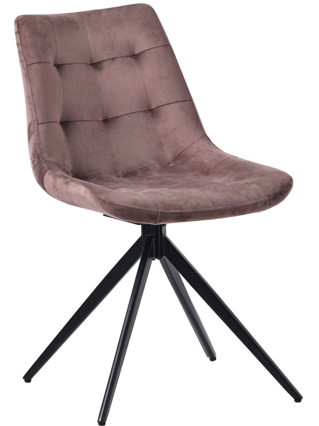 Zamatová jedálenská stolička Merna, hnedá