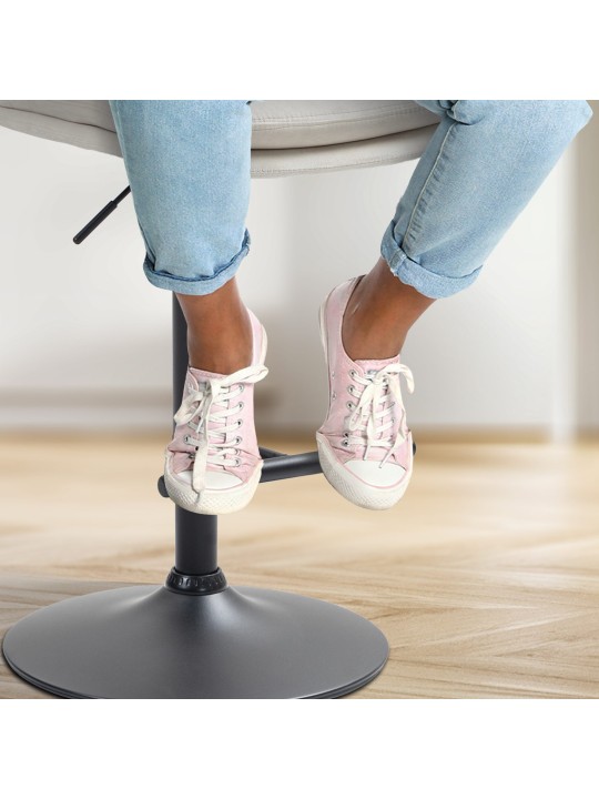 Sada 2 barových stoličiek Damar velvet, krémová