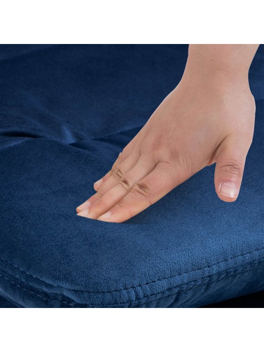 Sada 2 barových stoličiek Damar velvet, modrá