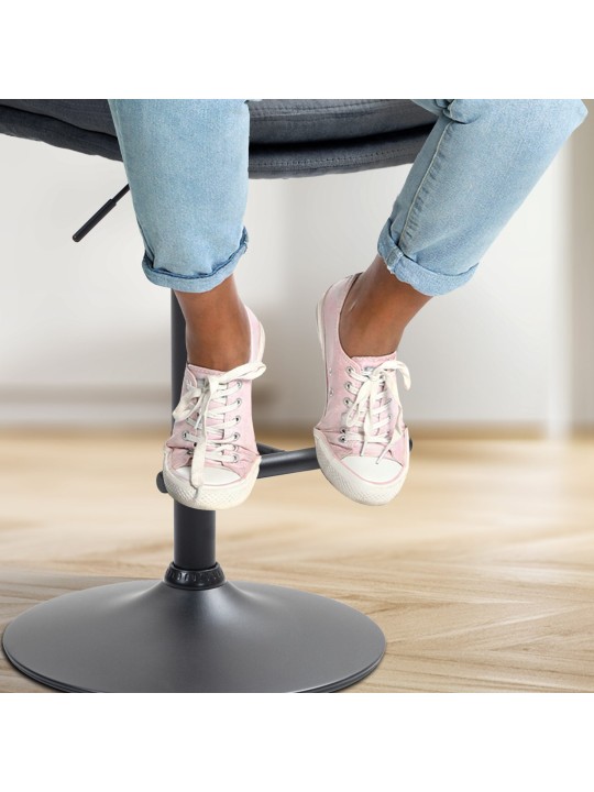 Sada 2 barových stoličiek Damar velvet, tmavosivá