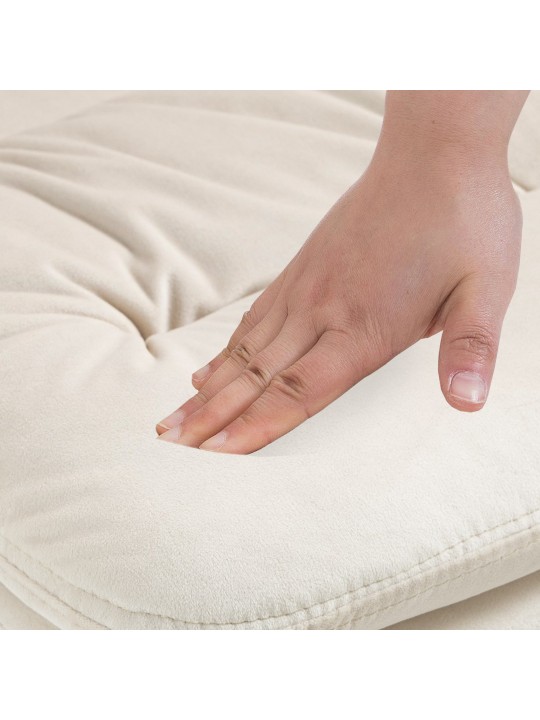 Sada 2 barových stoličiek Damar velvet chrome, krémová