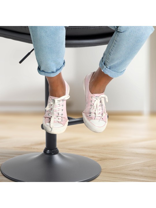 Sada 2 barových stoličiek Damar z umelej kože, čierna