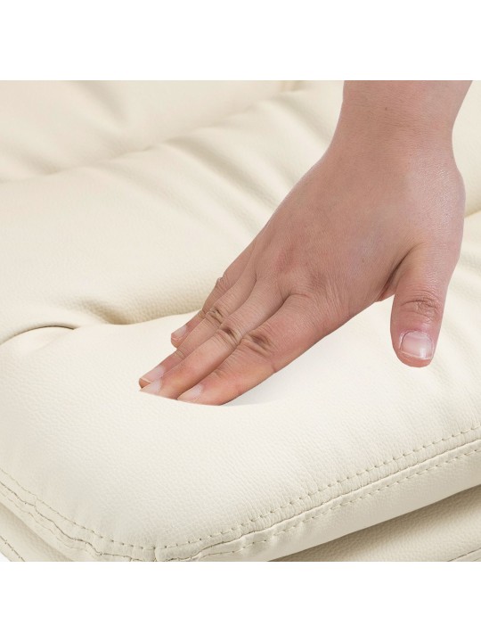 Sada 2 barových stoličiek Damar z umelej kože, krémová