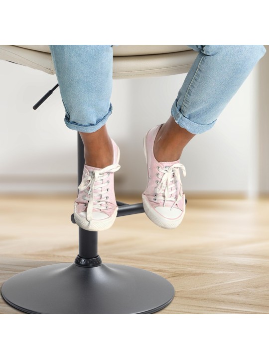 Sada 2 barových stoličiek Damar z umelej kože, krémová