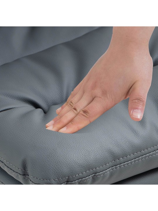 Sada 2 barových stoličiek Damar z umelej kože, sivá