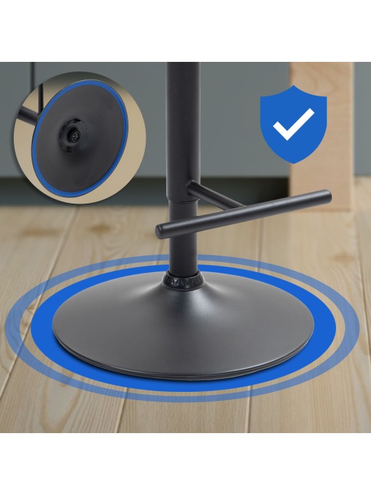 Sada 2 barových stoličiek Damar z umelej kože, svetlohnedá