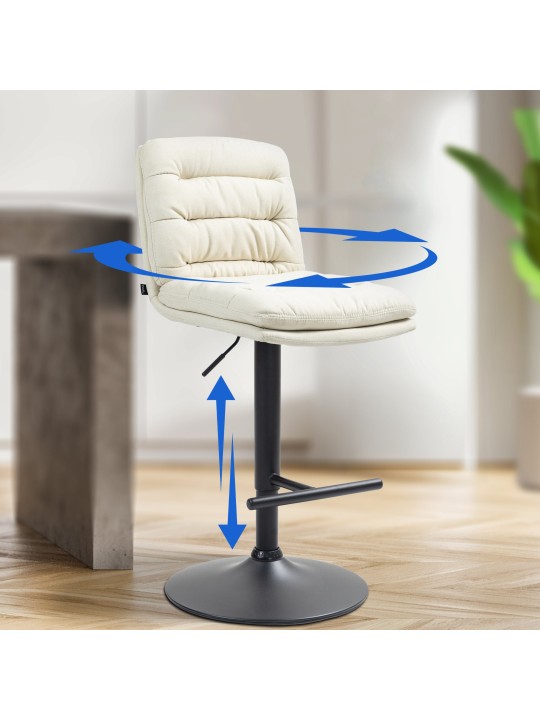 Sada 2 barových stoličiek Damar látka, krémová