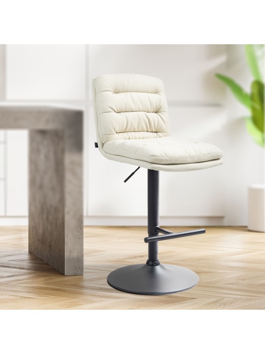 Sada 2 barových stoličiek Damar látka, krémová